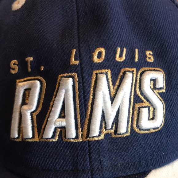 St Louis  Rams Men's Blue & White Reebok Adjustable Cap. Good Condition. OSFA. - Picture 2 of 12